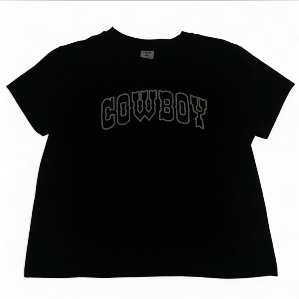 Sunday Best Black Cowboy Kids Tee